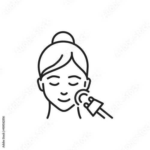 Rf face lift color line icon. Pictogram for web page, mobile app, promo.