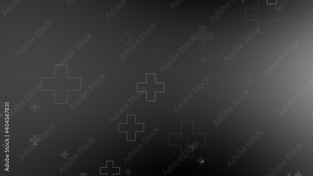 Medical health cross neon light shapes pattern on black background. Abstract healthcare with coronavirus infected deaths case concept. Medical health cross neon light shapes pattern on black background. Abstract healthcare with coronavirus infected deaths case concept.