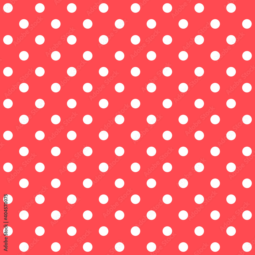 This is a seamless pattern of polka dots on a red background.