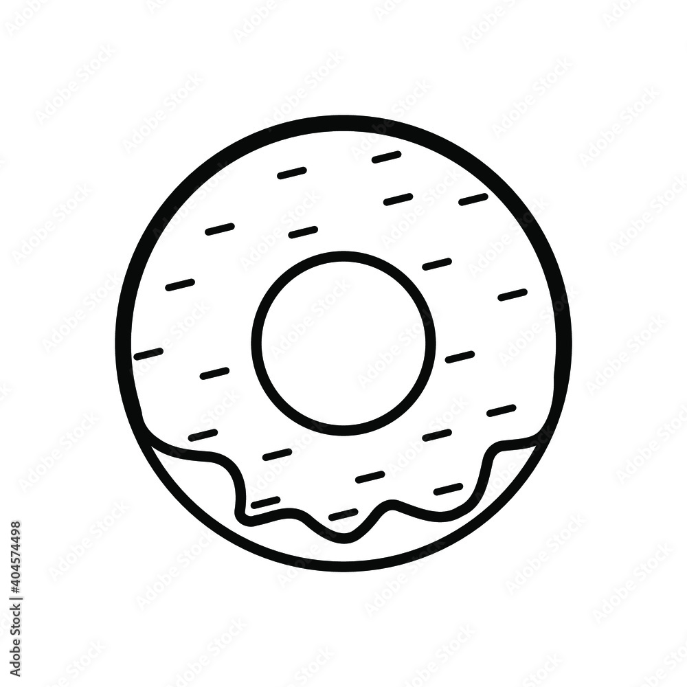 Set of nine vector donuts icons isolated Set of nine vector donuts icons isolated