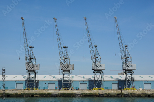 Dockside Cranes at the Port of Southampton, England