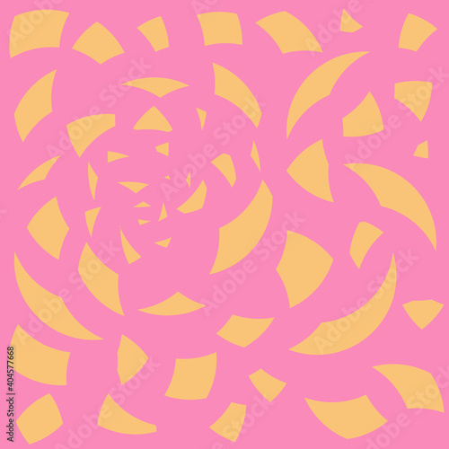 Pattern. Geometric parts on pink background.