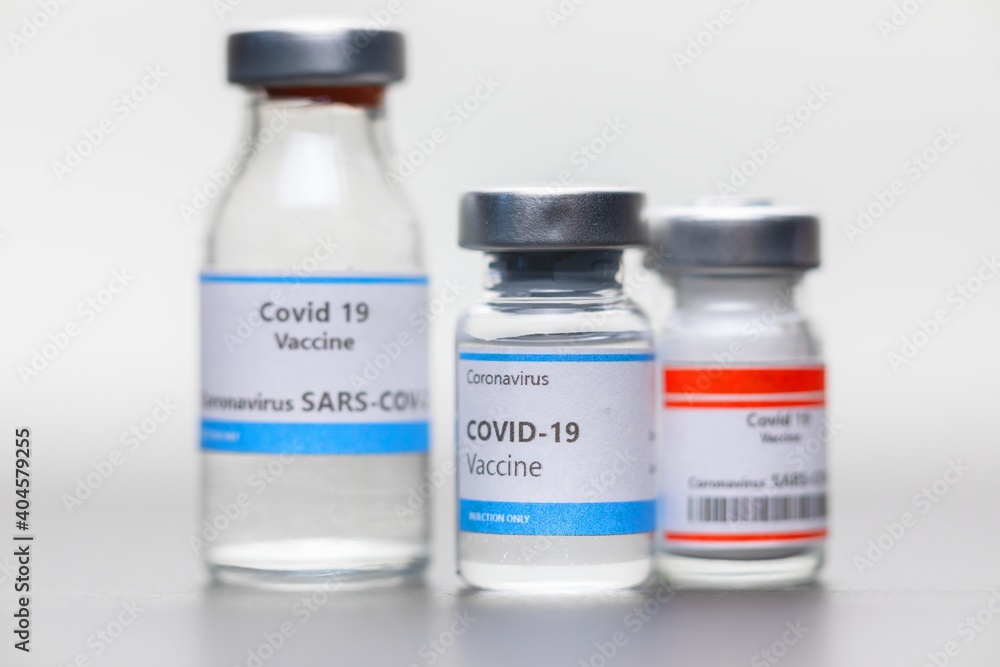 Vaccine for virus in small bottles Vaccine for virus in small bottles