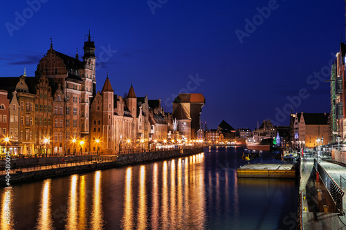 Amazing evening Gdansk, Poland in Europe