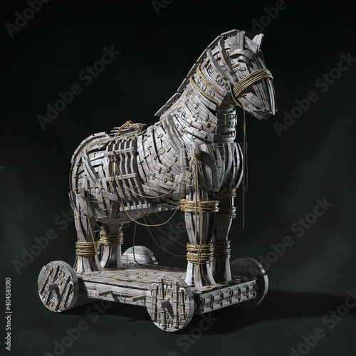 Trojan horse. 3d illustration
