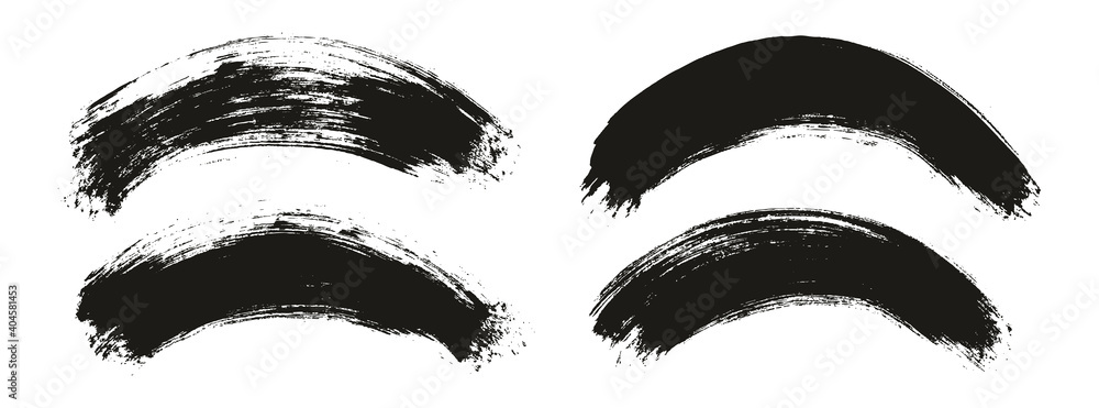Round Brush Thick Curved Background Artist Brush High Detail Abstract Vector Background Set Round Brush Thick Curved Background Artist Brush High Detail Abstract Vector Background Set