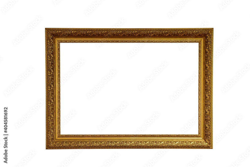 Ornate picture frame on white clipping background with white background inside Ornate picture frame on white clipping background with white background inside