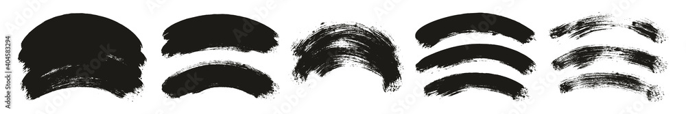 Round Brush Thick Curved Background Artist Brush High Detail Abstract Vector Background Mega Set 