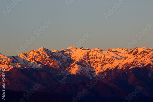 Egrisi mountain landscape, winter landscape in Georgia