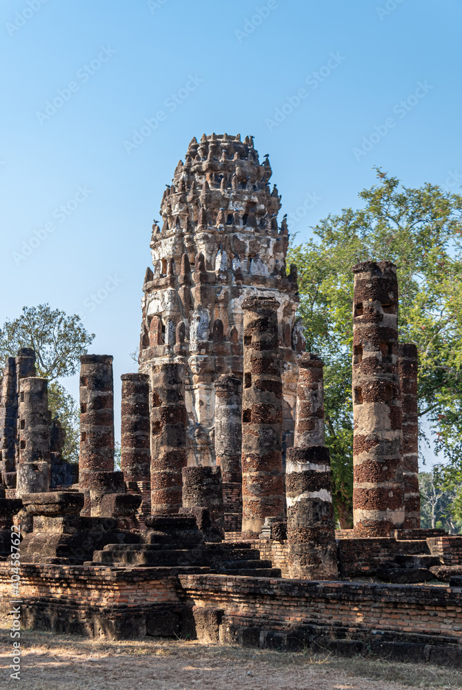 Temple du parc historique de Sukhothaï, Thaïlande 