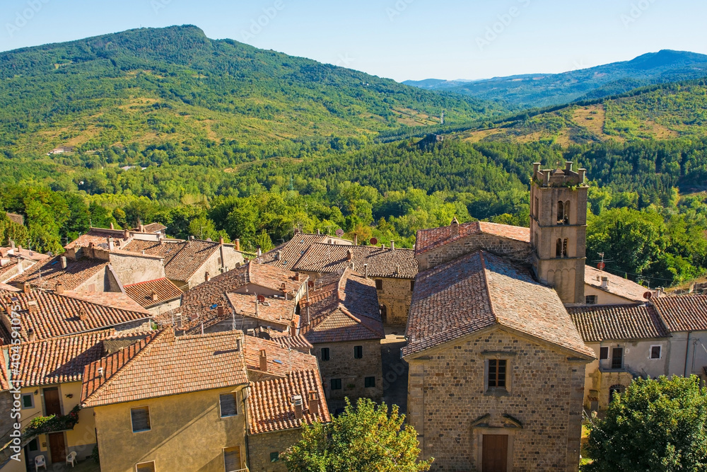 Obraz premium The historic medieval village of Santa Fiora in Grosseto Province, Tuscany, Italy 