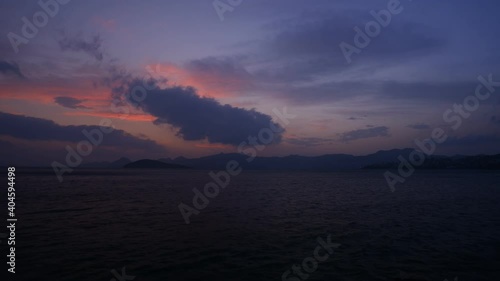 Sunset over the sea