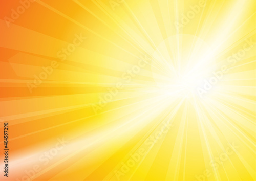 Vector : Yellow and white sun shining