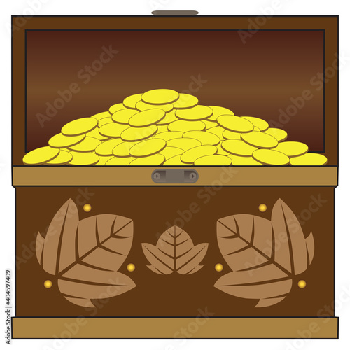 Treasure Chest with Gold Coins