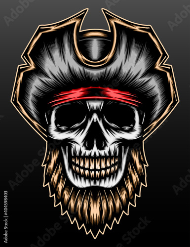 Bearded skull pirate