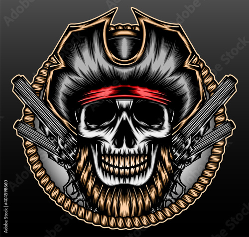 Skeleton pirate head