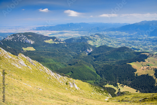 Green landscape in Romanian Carpathians