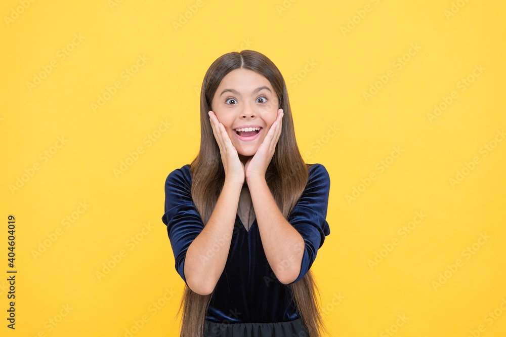surprised girl kid with happy face express positive emotions, surprise surprised girl kid with happy face express positive emotions, surprise