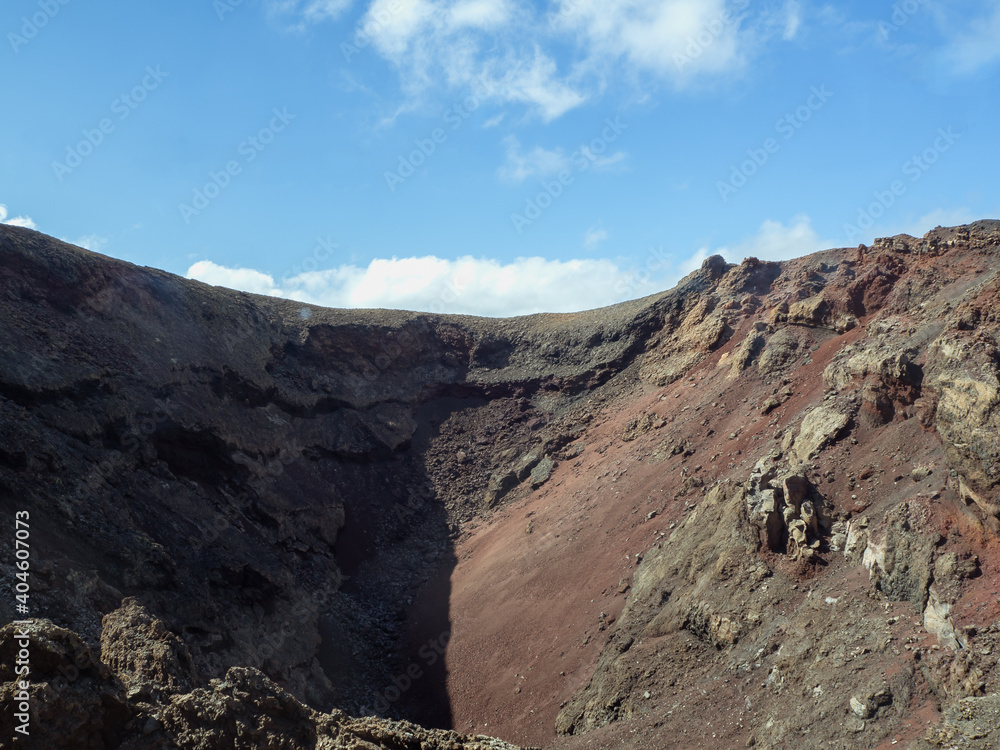 Volcanic landscape of the island of Lanzarote, Timanfaya National Park, Spain