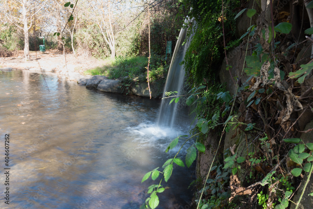 waterfall in the forest. waterfall in the forest.