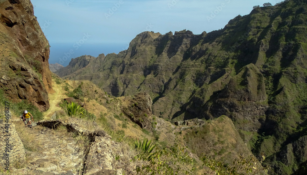 Cape Verde, Santo Antao island, walking tour, going to the top, for success. Cape Verde, Santo Antao island, walking tour, going to the top, for success.
