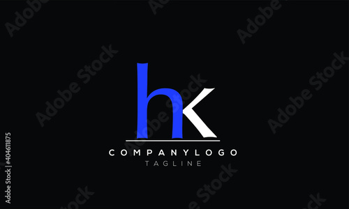 Alphabet letters Initials Monogram logo  hk,kh, h and k photo