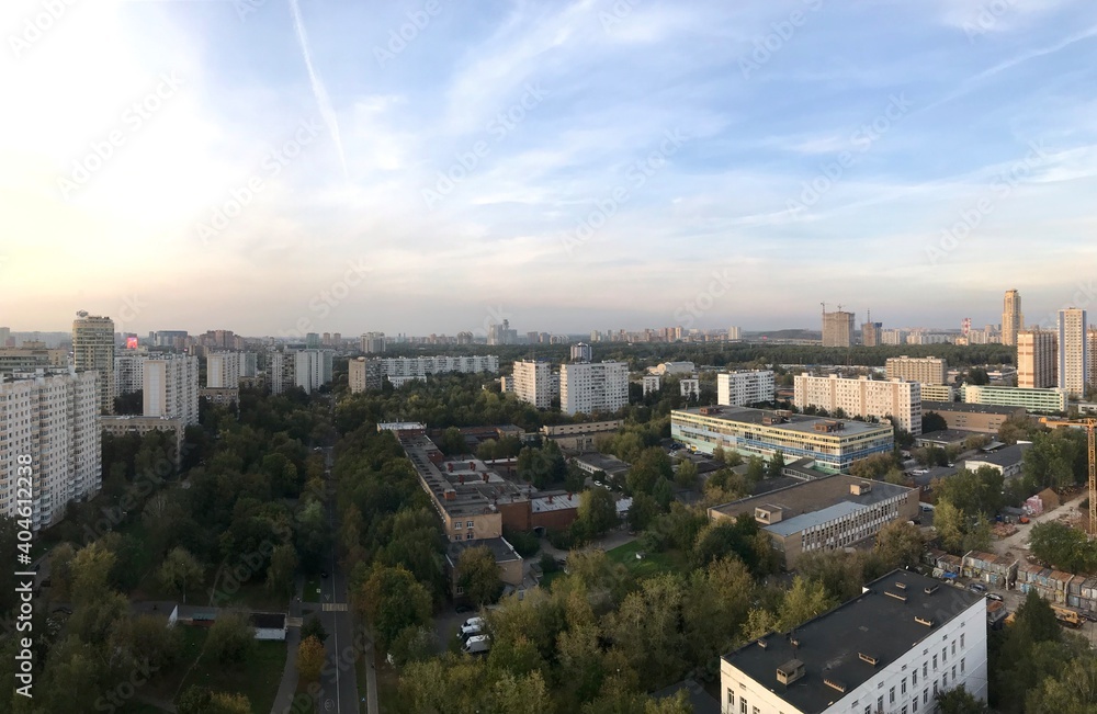 Panoramic view of Moscow-City