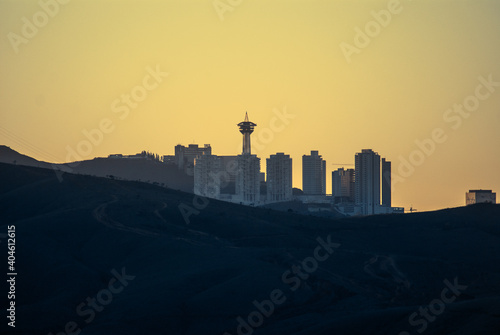 Belo Horizonte and Nova Lima Skyline at Saunset