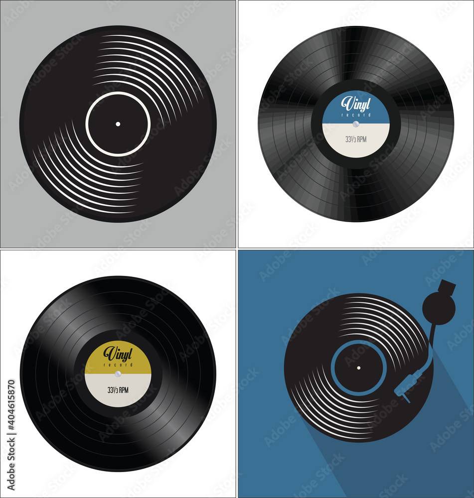 Black vinyl record disc flat concept background Black vinyl record disc flat concept background