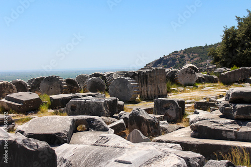 Priene ancient city and stones
