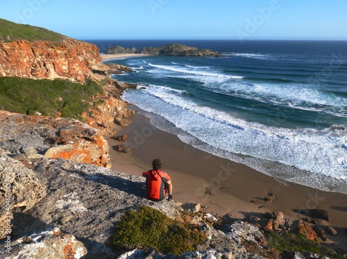 Wanderer am Plettenberg Bay Südafrika