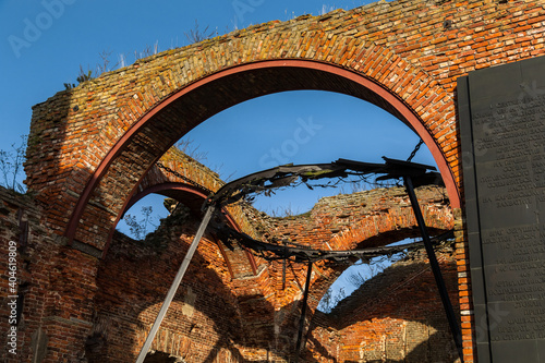 The fortress is a nut. An ancient wooden fortress on the island. Walnut Island. Schlissenburg. photo