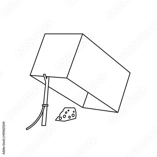 Mouse trap Line icon vector