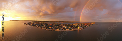 Storm Creates Rainbow Over the Northwest Arctic Borough of Kotzebue Alaska photo