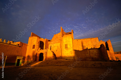 Kasbah Glaoui a la puesta del sol. Taliouine. Anti-Atlas. Marruecos. Magreb. Africa. photo