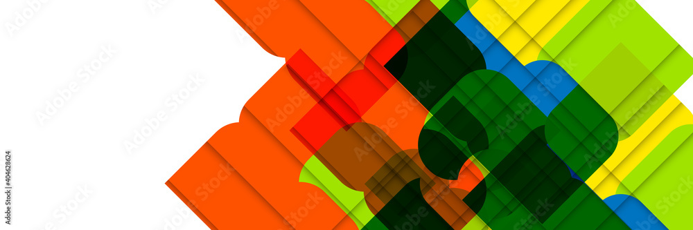 Fototapeta premium Geometric abstract background. Color triangle shapes. Vector illustration for covers, banners, flyers and posters and other designs