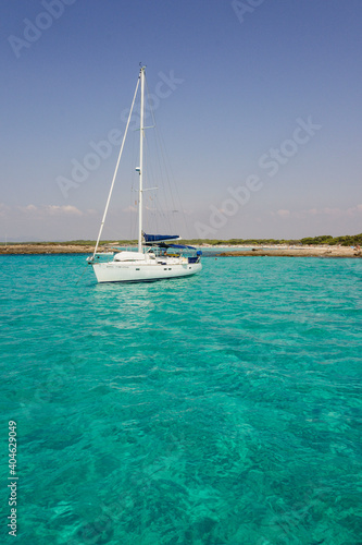 enbarcaciones de recreo  Es Trenc. Mallorca. Islas Baleares. Spain.