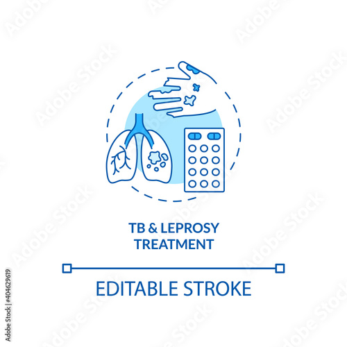 Fototapeta Tuberculosis and leprosy treatment concept icon