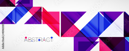 Set of vector triangle geometric backgrounds. Vector illustration for covers, banners, flyers and posters and other designs