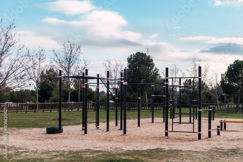 bar park for street workout or calisthenics photo