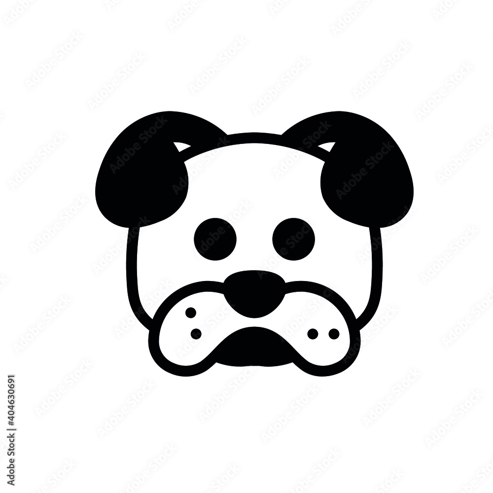 Dog icon set collection. Vector silhouette of dog.