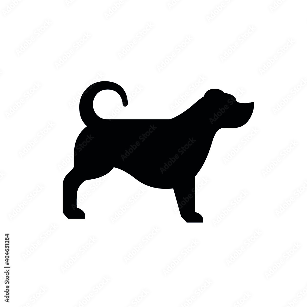 Dog icon set collection. Vector silhouette of dog.