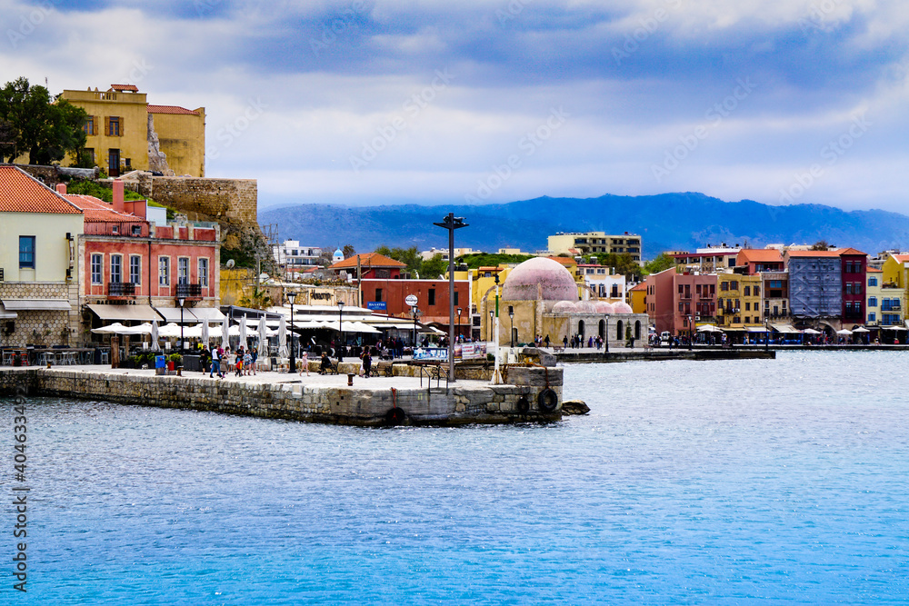 Old Town Chania on the Island of Crete, Greece