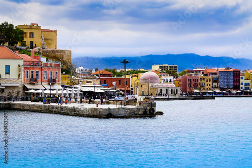 Old Town Chania on the Island of Crete  Greece