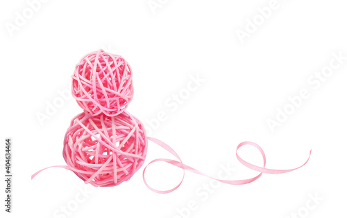 Dry pink rattan balls and t...