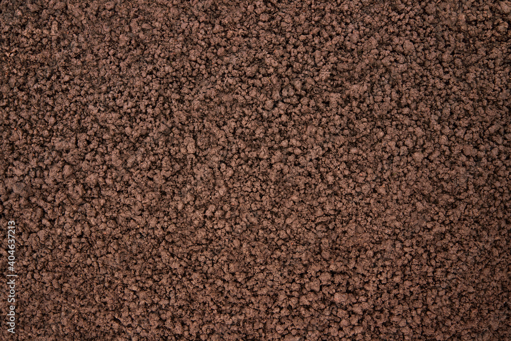brown soil texture, top view. organic ground background brown soil texture, top view. organic ground background