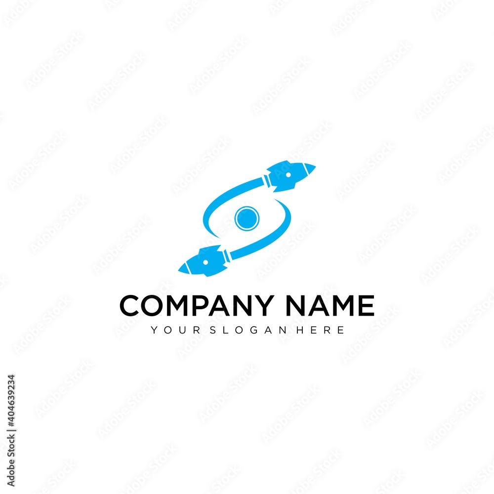 Vector Airplane Logo Icon in a Flat Design. Vector Airplane Logo Icon in a Flat Design.