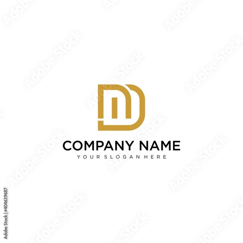 DM initial letter logo design template vector