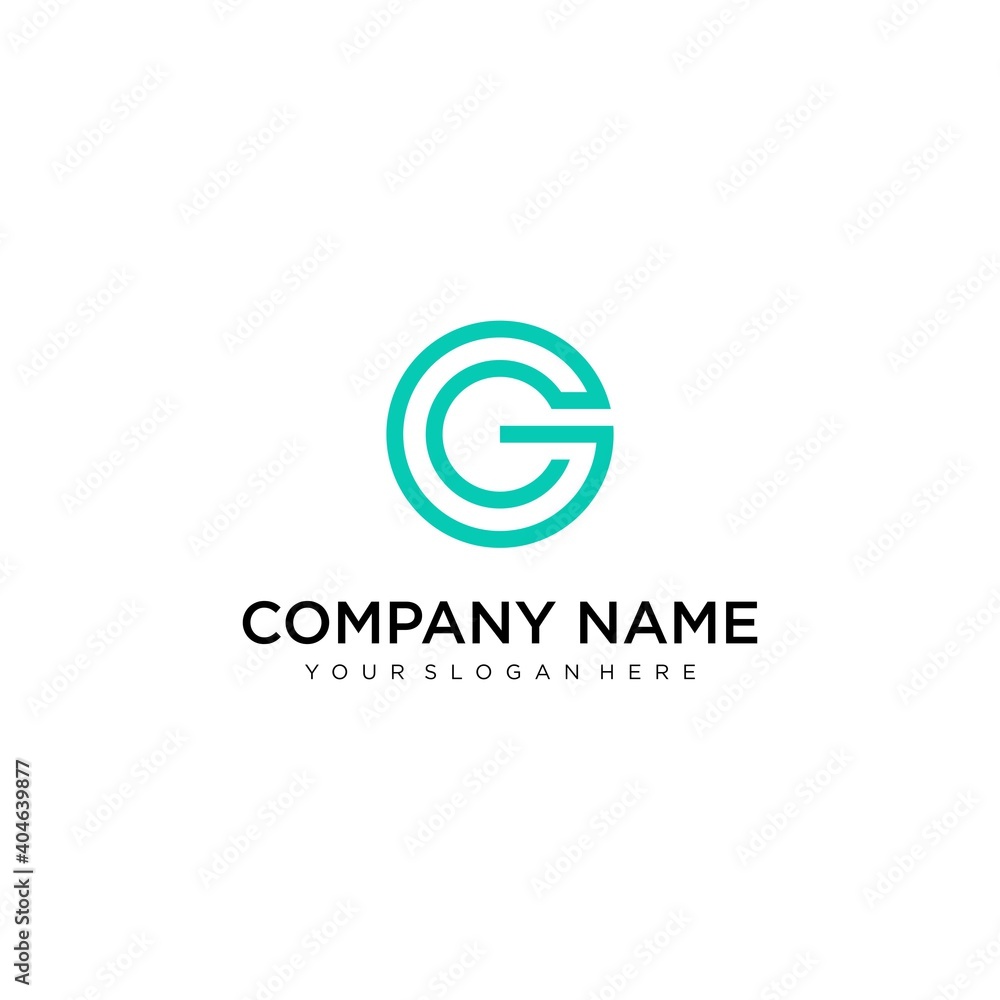 Letter GC logo design.  creative minimal monochrome monogram symbol. Universal elegant vector sign design. Premium business logotype. Graphic alphabet symbol for corporate business identity