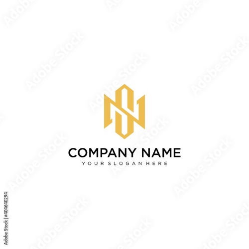 Letter NS line logo design. Linear creative minimal monochrome monogram symbol. Universal elegant vector sign design. Premium business logotype. Graphic alphabet symbol for corporate business identity